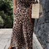 Γυναικεία μακριά φούστα σε leopard print μοτίβο.