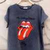γκρι t-shirt βαμβακερό με στάμπα rolling stone